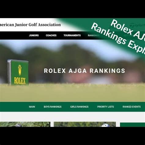 rolex ajga rankings